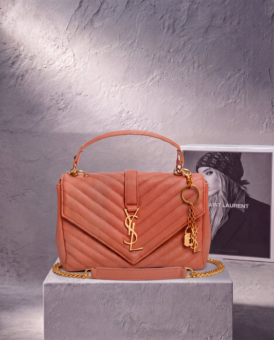 Ysaint Laurent Envelope Chain Coral