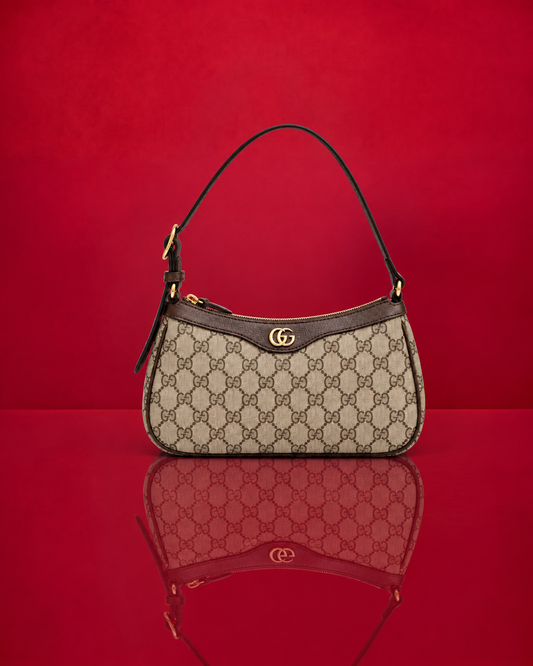 Gucci GG Supreme Marrón Dorado