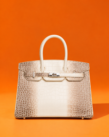 Hermès Birkin Blanco y Gris Cocodrilo