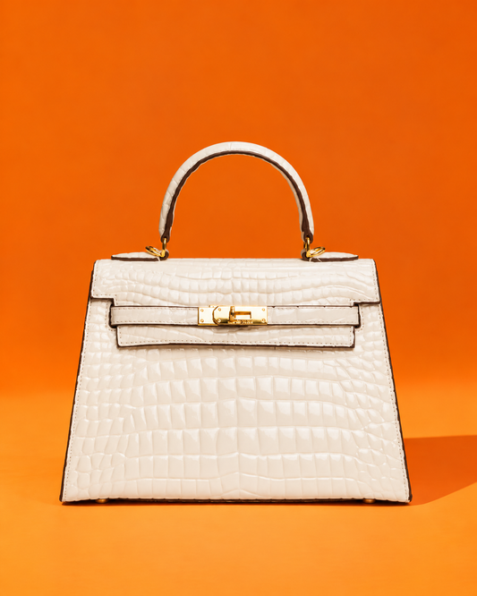 Hermès Kelly Blanco Cocodrilo
