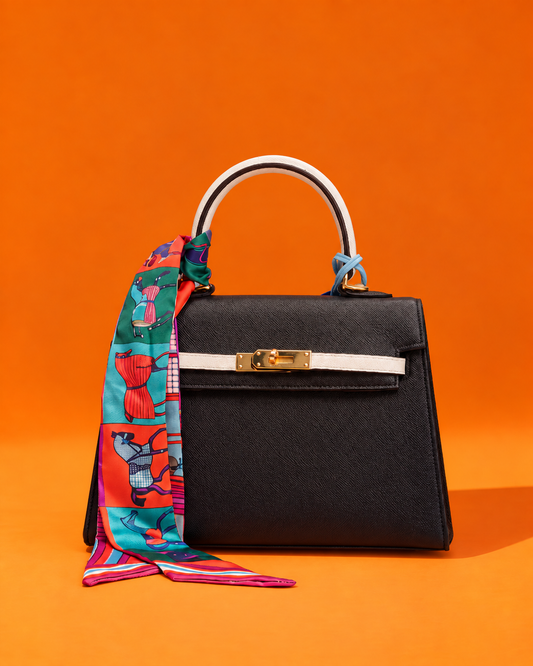 Hermès Kelly Mini Blanco y Negro