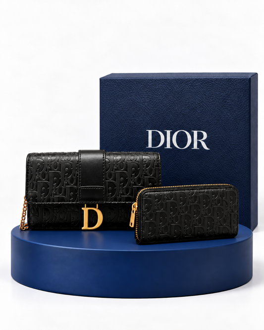 Christian Dior Set Oblique Negro