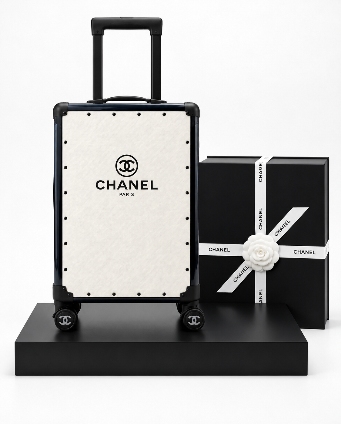Chanel Box Suitcase Blanco