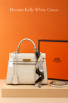 Hermès Kelly White Croco