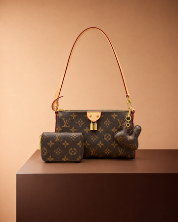 Louis Vuitton Lock Shoulder Marrón Monograma