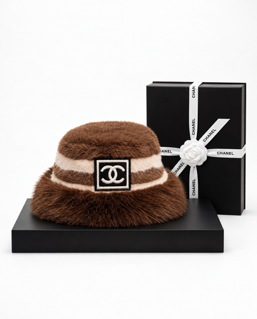 Chanel CC Fur Bucket Hat
