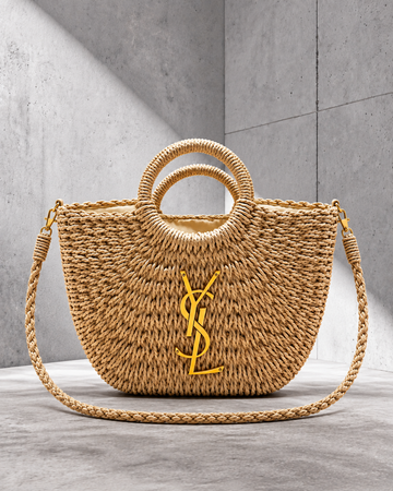 Ysaint Laurent Tote Panier Rafia