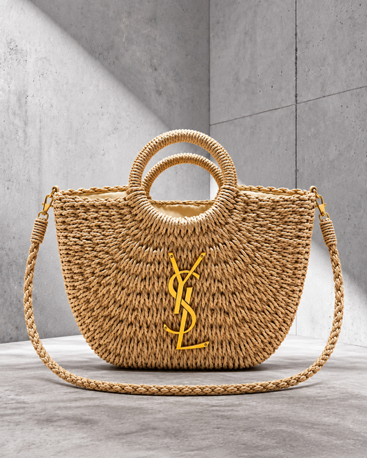 Ysaint Laurent Tote Panier Rafia
