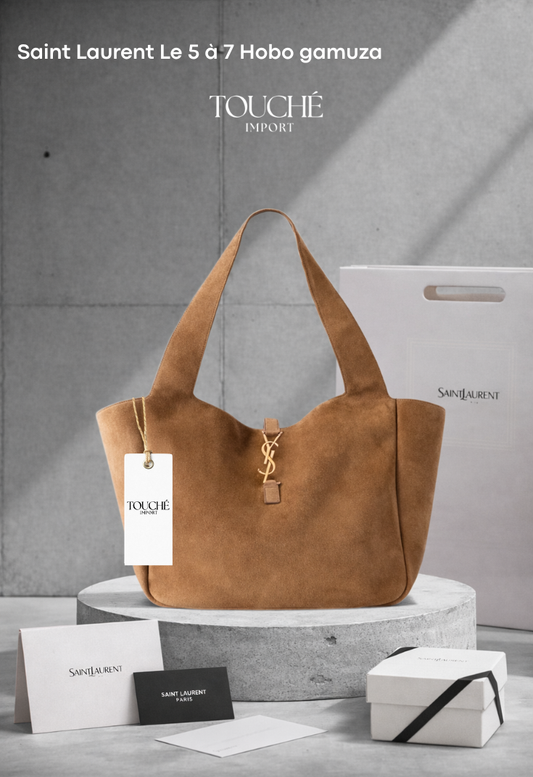 Ysaint Laurent Le 5 á 7 Hobo Gamuza
